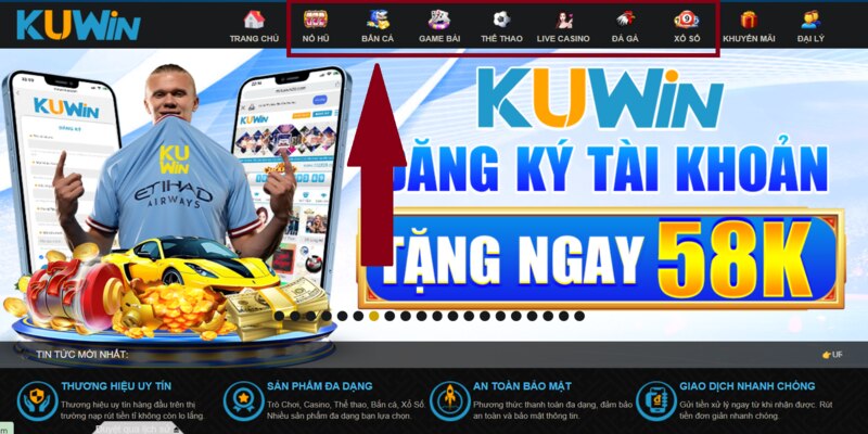 Kho game cá cược Kuwin com được người chơi yêu thích vì sự đa dạng